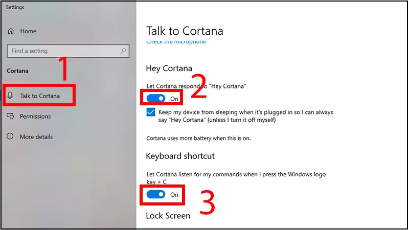 Cách để gọi Cortana