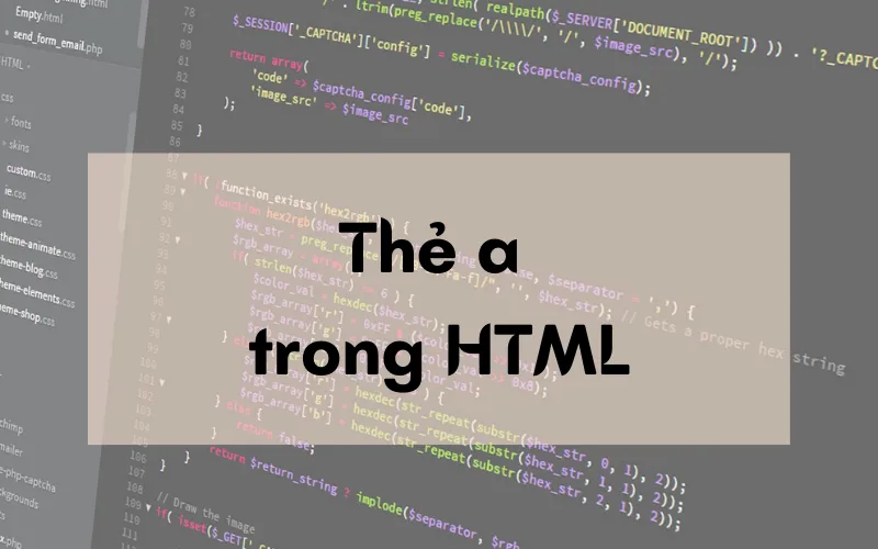 Ví dụ về thẻ a trong HTML