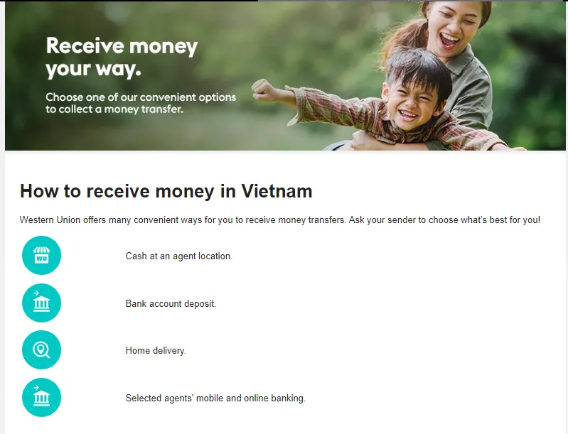 Làm thế nào để nhận tiền bằng Western Union?