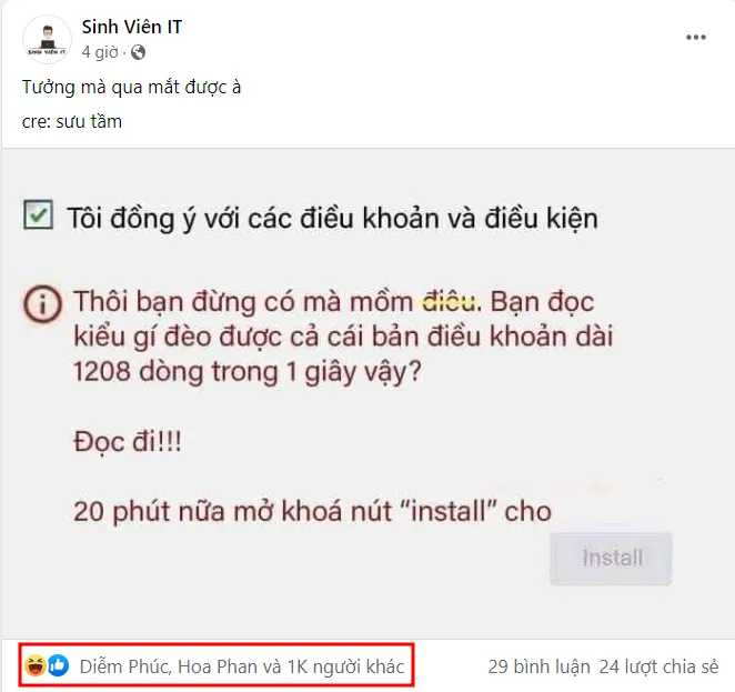 Caption hay kèm những tấm ảnh thú vị giúp tăng like Facebook