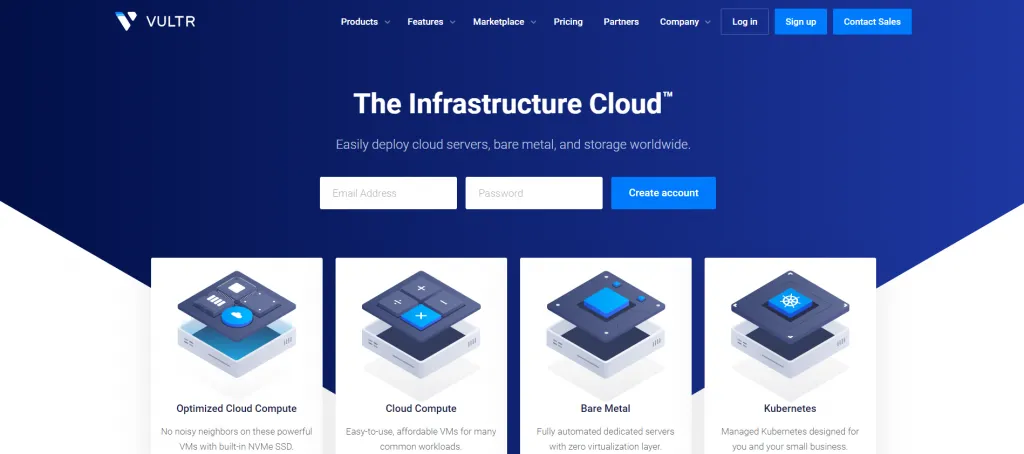 Giao diện Vultr