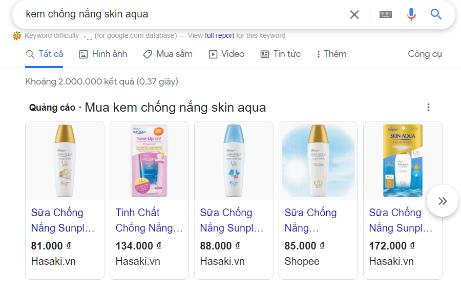 Quảng cáo Google Shopping