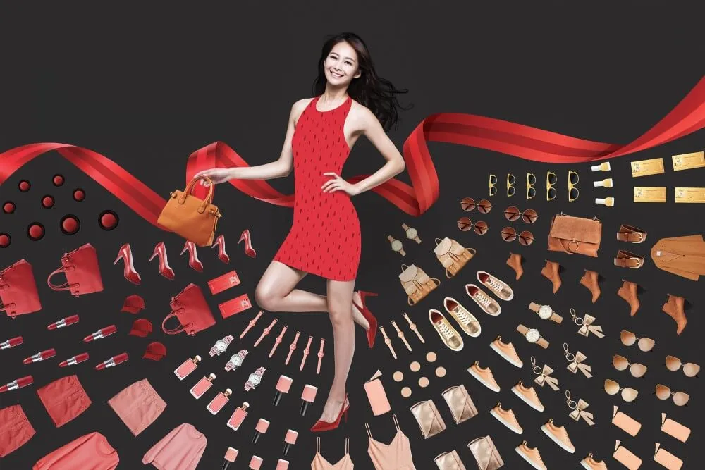 Sợi dây ruy băng đỏ luôn là điểm nhấn trong phong cách tạo Visual