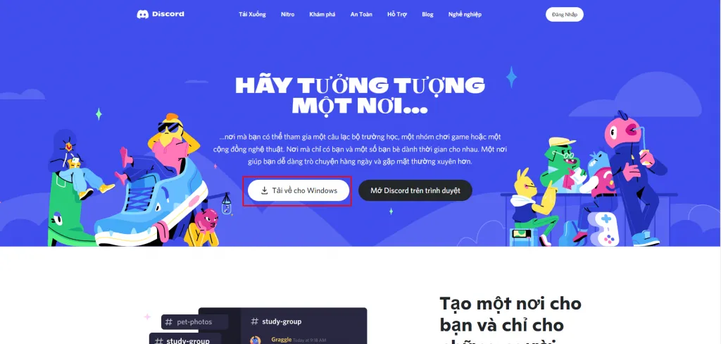 Cách tải Discord trên laptop