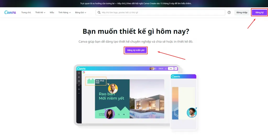 Tạo tài khoản Canva