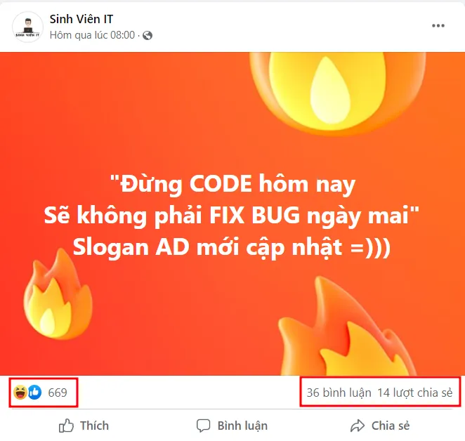 Viết status ngắn gọn, dễ nhìn là cách giúp tăng like ảnh trên Facebook