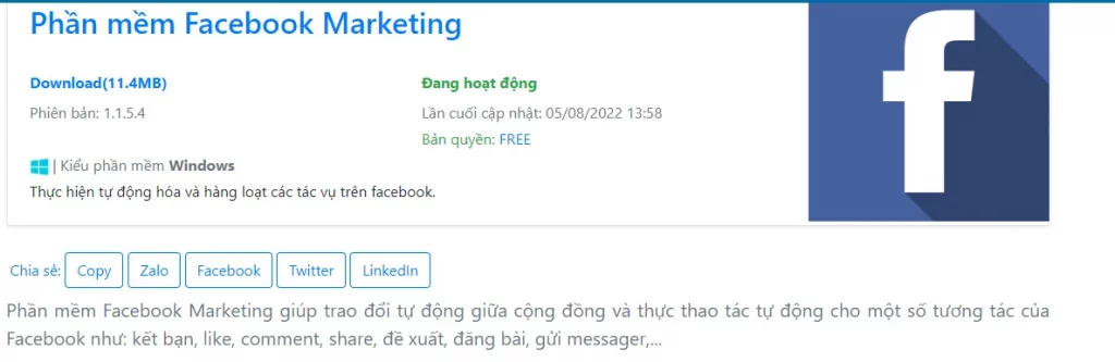 hần mềm Facebook IClick 