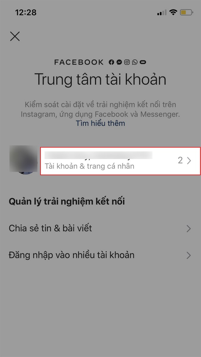 Cách hủy liên kết tài khoản Facebook với Instagram