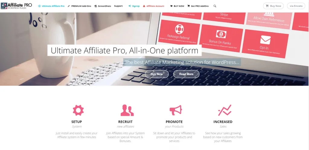 Các chức năng của Ultimate Affiliate Pro