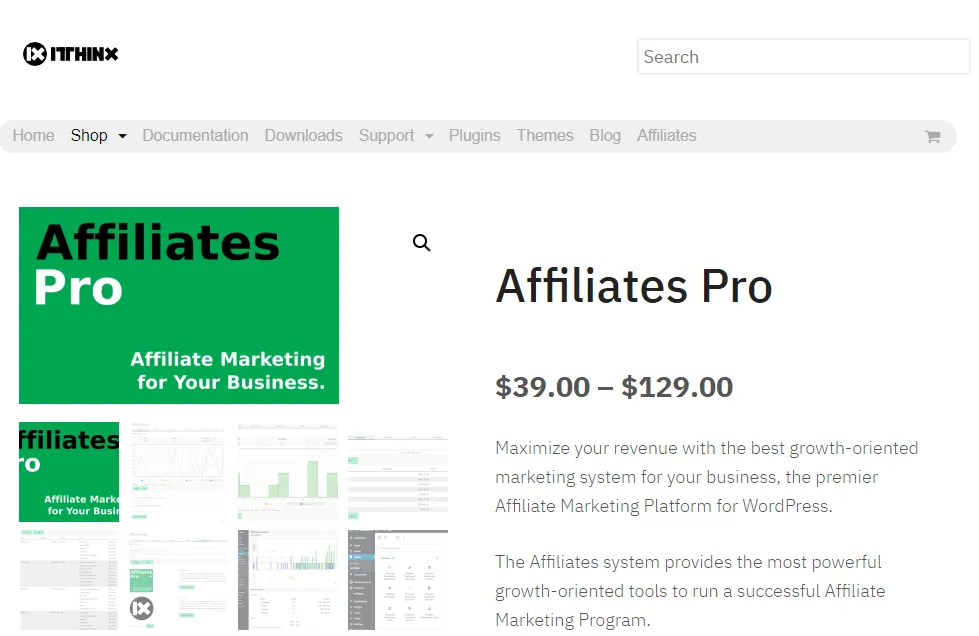 Plugin Affiliates Pro có nhiều chức năng