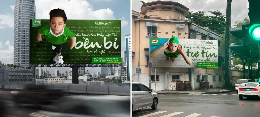 Ấn tượng với Billboard quảng cáo của Milo