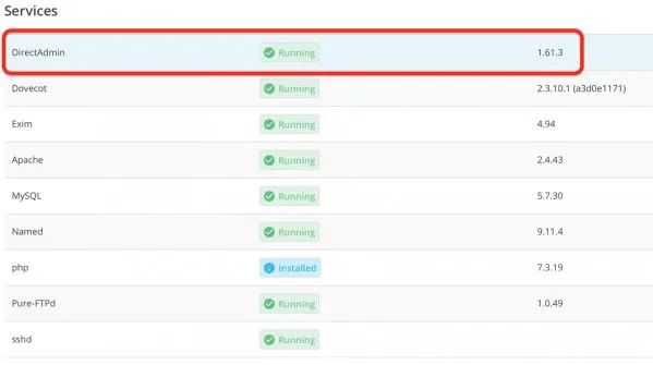 Sử dụng giao diện DirectAdmin