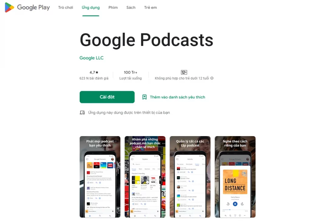 Cách tải và nghe Podcast trên Google Podcast