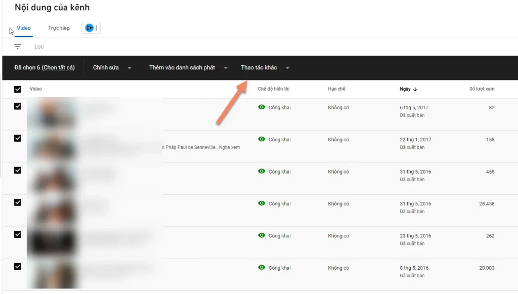Cách xóa video Youtube trên trình duyệt web