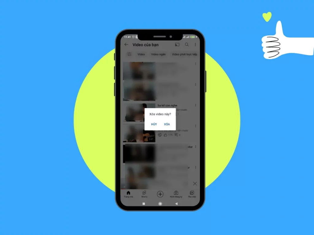 cách xóa video trên Youtube bằng điện thoại