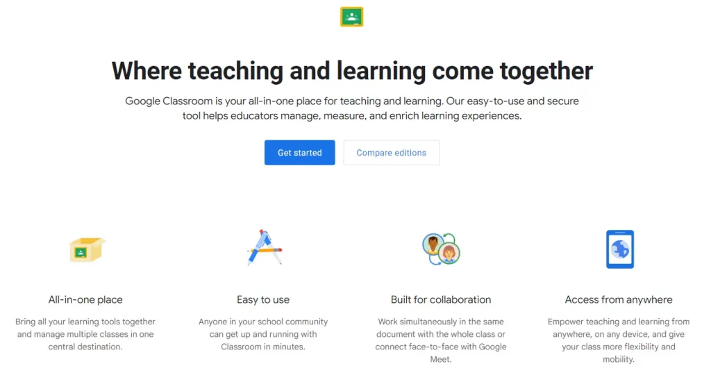 Tài khoản Classroom của Google for Education