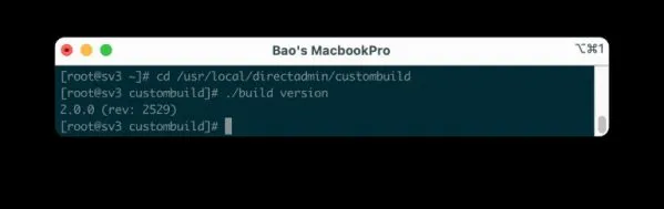 Kiểm tra phiên bản CustomBuild