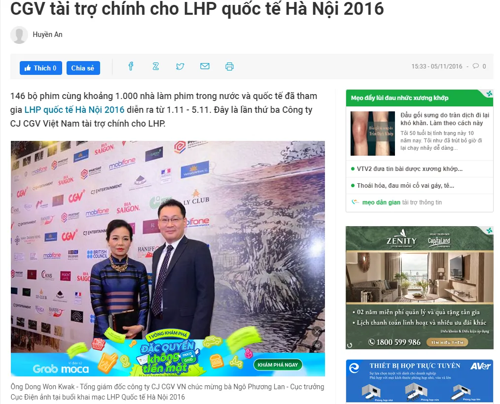 nhà tài trợ cho sinh viên CGV