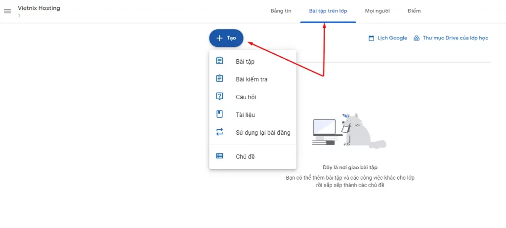 Cách để giáo viên thêm bài tập và kiểm tra tiến độ làm bài trên Google Classroom