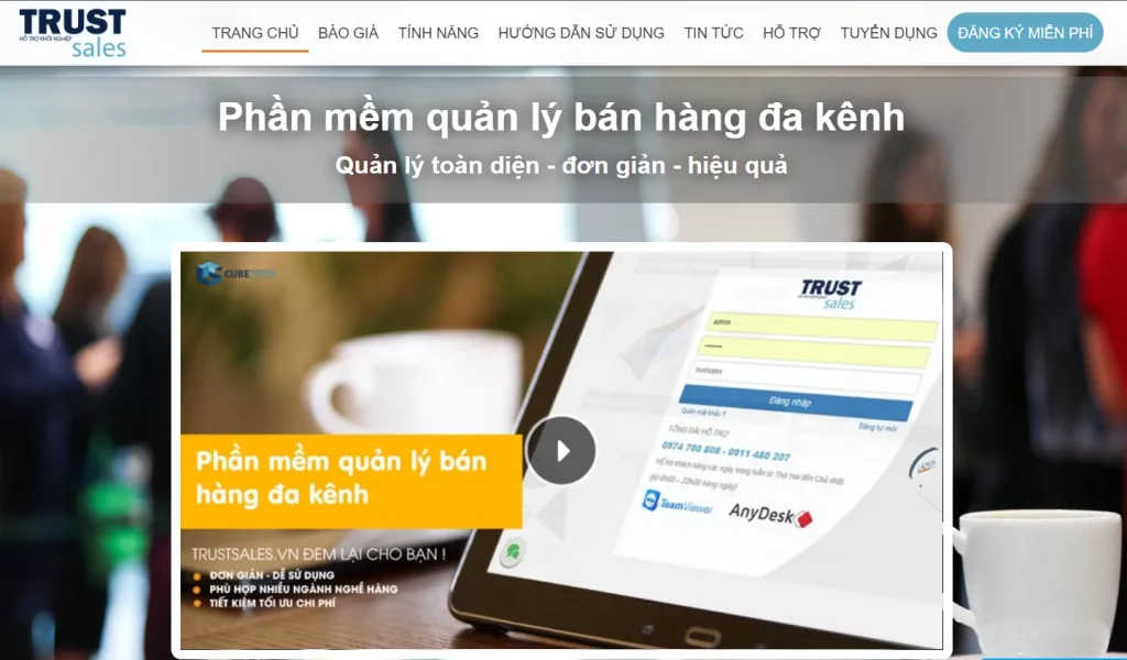 Phần mềm quản lý bán hàng miễn phí TrustSales