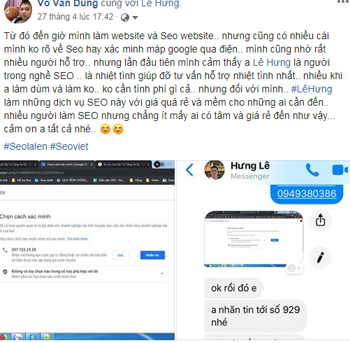 Đánh giá về dịch vụ seo