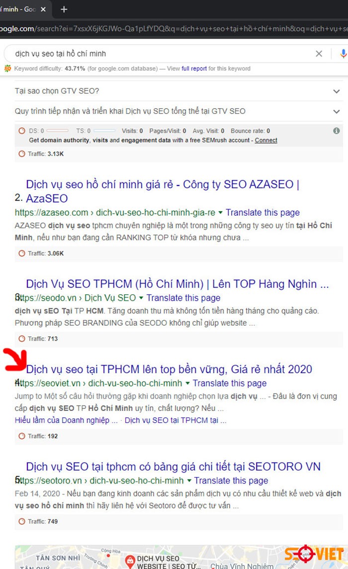Top từ khóa dịch vụ seo tại Hồ Chí Minh