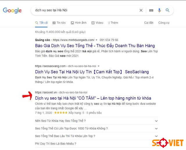 Dịch vụ Seo uy tín tại Hà Nội