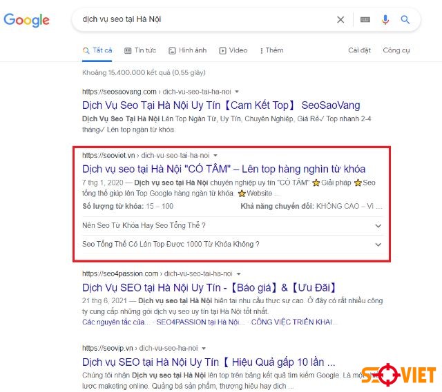 Dịch vụ seo tại Hà Nội