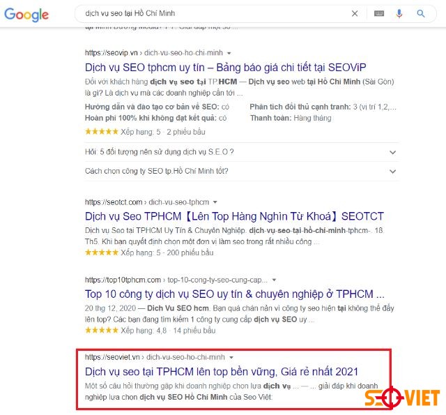 Dịch vụ seo tại Hồ Chí Minh