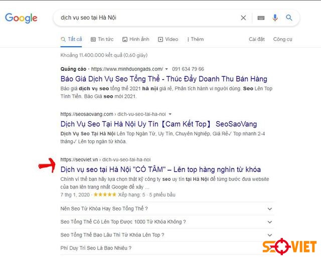 Dịch vụ Seo uy tín tại Hà Nội